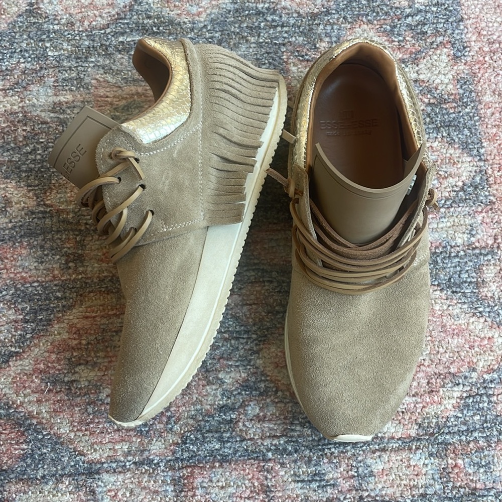 Esseutesse Suede Fringe Sneakers